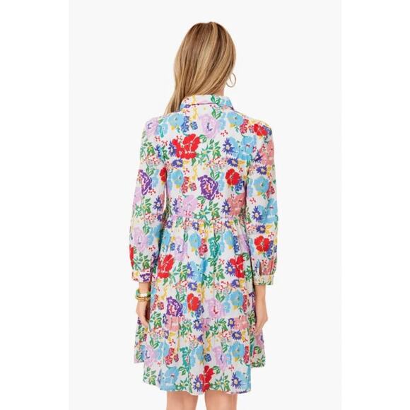 Ro's Garden Romy Dress Size XS Fantasia Floral White Blue Pink Mini - Picture 4 of 14